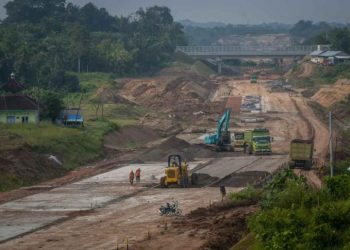Pembangunan Tol Serang -Panimbang/Antara