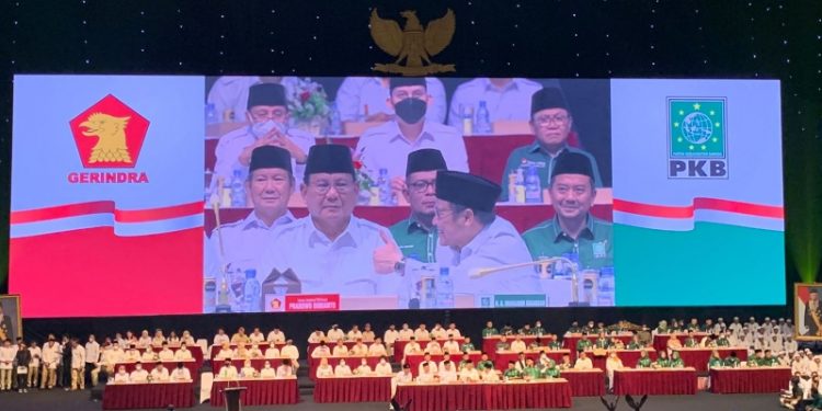 Prabowo Subianto dan Muhaimin Iskandar di Rapimnas Partai Gerindra/Net